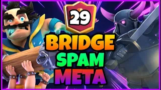 TOP 30 LADDER W/ PEKKA BRIDGE SPAM DECK | CLASH ROYALE