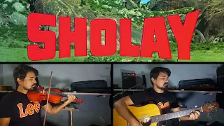 Sholay theme Instrumental violin and guitar by AHM | Sholay movie theme