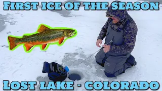 First Ice Of The Season - Early Ice Fishing - Lost Lake, Colorado