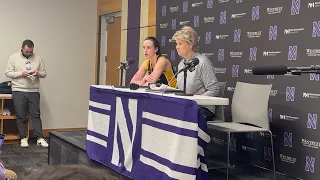 Hear from Caitlin Clark and Lisa Bluder after Iowa's win over Northwestern