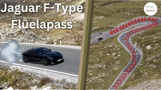 Swiss Mountains DRIVE | Jaguar F-Type V6 chasing BMW M2 on Flüelapass | LOUD V6 Sound