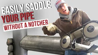 How to Easily Saddle, Notch, or Cope Pipe & Tubing for Building Fence using a Portable Band Saw