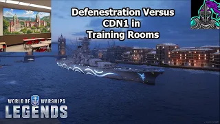 Defenestration Versus CDN1 in Training Rooms | World of Warships Legends