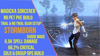 ESO Magicka Sorcerer DPS PVE Build(No Pet) - Stormborn - Necrom