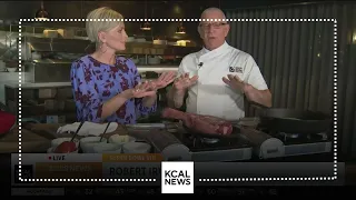 Chef Robert Irving makes his cowboy steak sandwich with French onion fondue