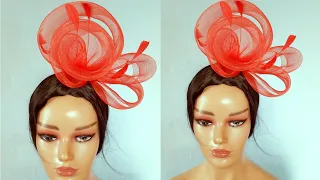 How to make this Elegant Crinoline Fascinator design / DIY