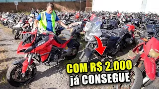 COM R$ 2.000 já CONSEGUE COMPRAR MOTO NO LEILÃO