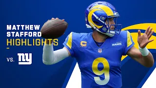 Matthew Stafford's Best Passes from 4-TD Game vs. Giants | NFL 2021 Highlights