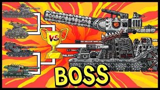 ⚔️ Black Ratte vs Dora Karl 44 ⚔️| TankBattleRoyale | Мега танки VS Мега Босс - Мультики про танки