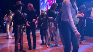 Priscilla Presley line dancing @ Elvis Presley Automobile Museum