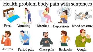 Body Health Problems | Illness Body Pain Vocabulary | English With Sentences