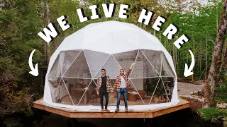 a Simple Life in the Woods (Living Off Grid in Geodesic Dome)