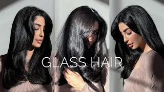 the best GLASS hair routine ✨ VERY GLOSSY