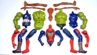 Merakit Mainan Avengers ~ Spider-Man vs Captain America vs Sirenhead vs Hulk Smash