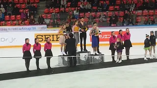 VICTORY CEREMONY ICE DANCE - PAPADAKIS CIZERON, SINISTINA KATSALAPOV, GILLES PAURIER, FIRST PART