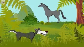 Волк и Конь басни Жана Де Лафонтена. Мультфильмы для детей онлайн, на  канале как сделать мультик.