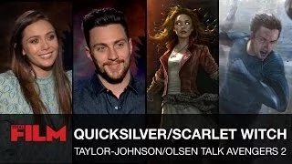 Elizabeth Olsen & Aaron Taylor-Johnson talk Scarlet Witch & Quicksilver in Avengers: Age of Ultron