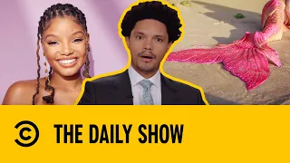 Racist Trolls Target Halle Bailey Over "The Little Mermaid" Casting | The Daily Show