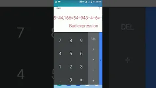 How to come bad expression in calculator