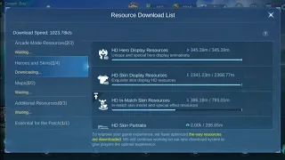 How to download  resources. in new. update  of mobile legends of