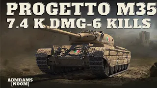 Progetto M35 mod 46 - 7.4 K Damage / 6 Kills - World of Tanks - WOT Gaming Replays