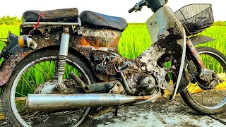 Broken 50 Years Old 1970s HONDA Ruined MotorCycle // Recover Unforgettable Memories - Part1