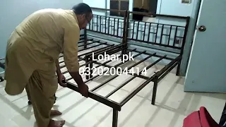 Single Seater Sofa cum Bed | wrought iron | @Lohar-Furniture