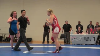 2016 ONT SR PROV FW67kg Shauna Kuebeck (Brock) vs Michalia Walls (Western)