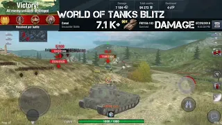 WOT Blitz FV215b (183) 😂 WOT Music Canal 7184 Damage 4 Kills Mastery Badge