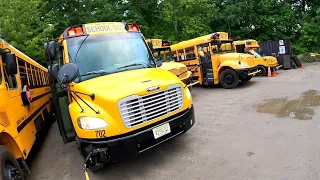 Thomas Saf-T-Liner C2 school bus real-world pre-trip inspection