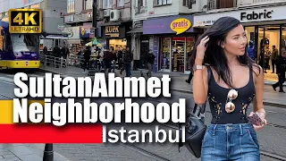 Istanbul Walking Tour | Sultanahmet Neighborhood | Near Grand Bazaar | November 2022 | 4k UHD 60fps