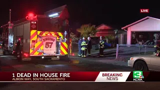 1 killed, 2 hurt in south Sacramento house fire, officials say