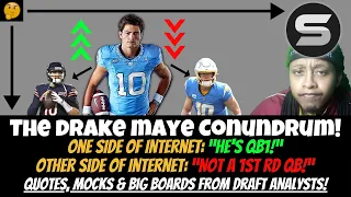 The Drake Maye Conundrum! QB1 to Some! | "Not a 1st Rounder" to Others! | Advanced Stats & Charts! 📊