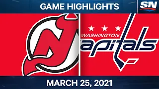 NHL Game Highlights | Devils vs. Capitals – Mar. 25, 2021