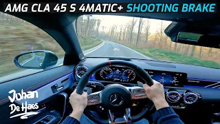 MERCEDES-AMG CLA 45 S 4MATIC+ SHOOTING BRAKE POV test drive (0-100 in 4 sec)