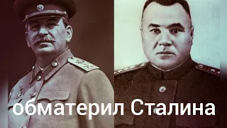 Обматерил Сталина прилюдно.