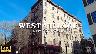 New York City Winter Walking Tour - West Village, Manhattan NYC 4K