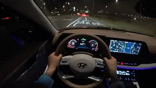 2020 Hyundai Azera Hybrid POV night drive