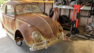 VW Beetle Restoration - Painting the front Axle Beam & Transmission