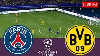 PSG vs Borussia Dortmund LIVE. UEFA Champions League 23/24 Full Match - Simulation Video Games