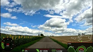 45 minute 3 Hills Virtual Cycling Workout Garmin Speed Display Ultra HD Video