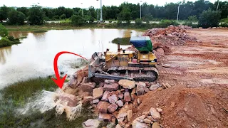 Part10, Amazing! Machinery Japan Technology Mighty Force​ Pushing Huge Stones Into the Water