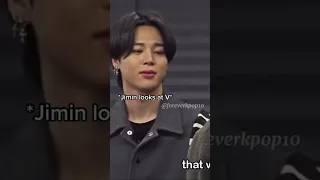 Jimin's reaction to V🤣🤣