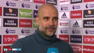 "Arsenal were the better team." Pep Guardiola reacts to Arsenal 1-2 Man City