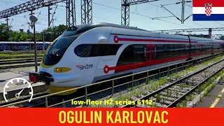 Cab ride Ogulin - Karlovac (Croatian Railways) - train drivers view in 4K