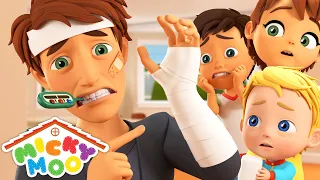 Boo Boo Song | Daddy Gets a Boo Boo + More | Micky Moo Nursery Rhymes & Kids Songs