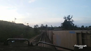 Assumindo um trem cargueiro em Canguera
