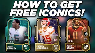 HOW TO GET FREE ICONIC PLAYERS IN MADDEN MOBILE 24! BEST METHODS! Madden Mobile 24