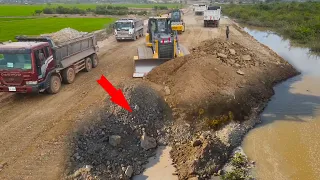 Incredible Nice Build New Road foot Mountain, Skill Operator Bulldozer, Dump Truck Work in Action