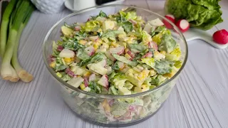 Spring egg and radish salad